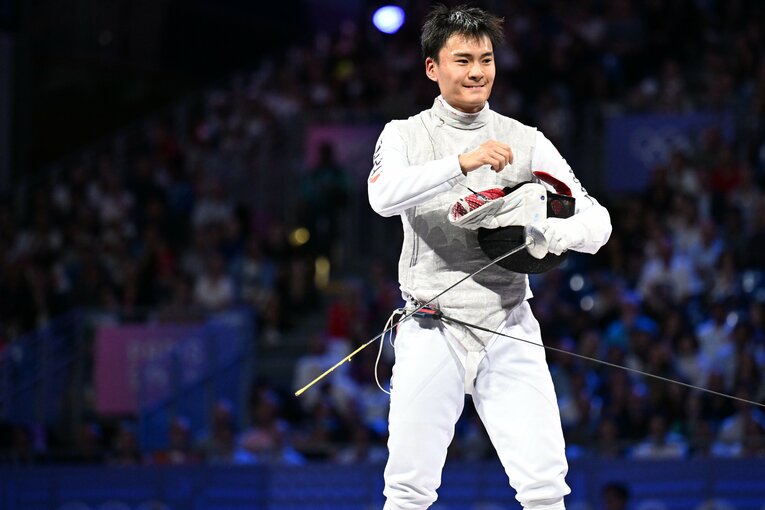 パリ五輪では男子フルーレ団体でキャプテンを務めた松山恭助　©︎Naoya Sanuki/JMPA