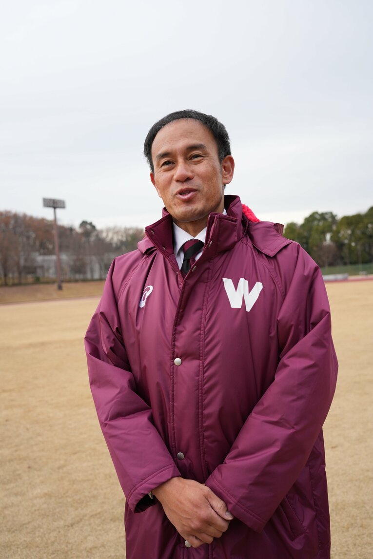 まさかのシード落ちから1年、チームを立て直した花田監督　©Satoshi Wada