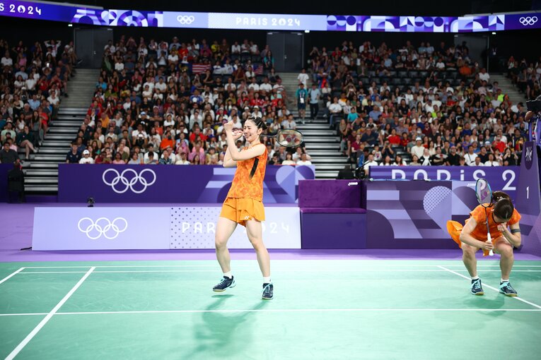 マレーシアのペアとの3位決定戦　©Ryosuke Menju/JMPA