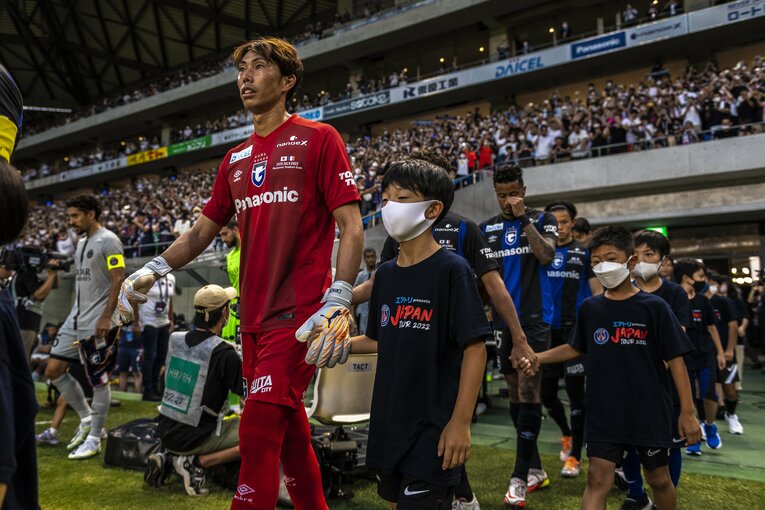 3戦目に好セーブを見せた東口　©Takuya Sugiyama