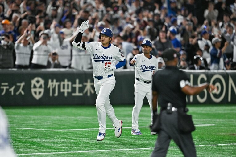 「天井当たった？」大谷さんドヤ顔→ポカン顔HRの一部始終（全11枚の4枚目）　©Nanae Suzuki