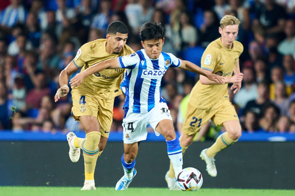 22-23シーズン、バルサ戦での久保建英　©Getty Images