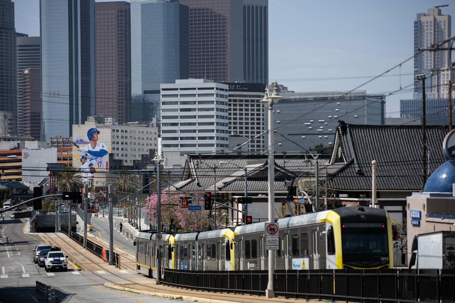 ロサンゼルスの日本人街に完成した、大谷翔平の巨大な壁画 ©Nanae Suzuki
