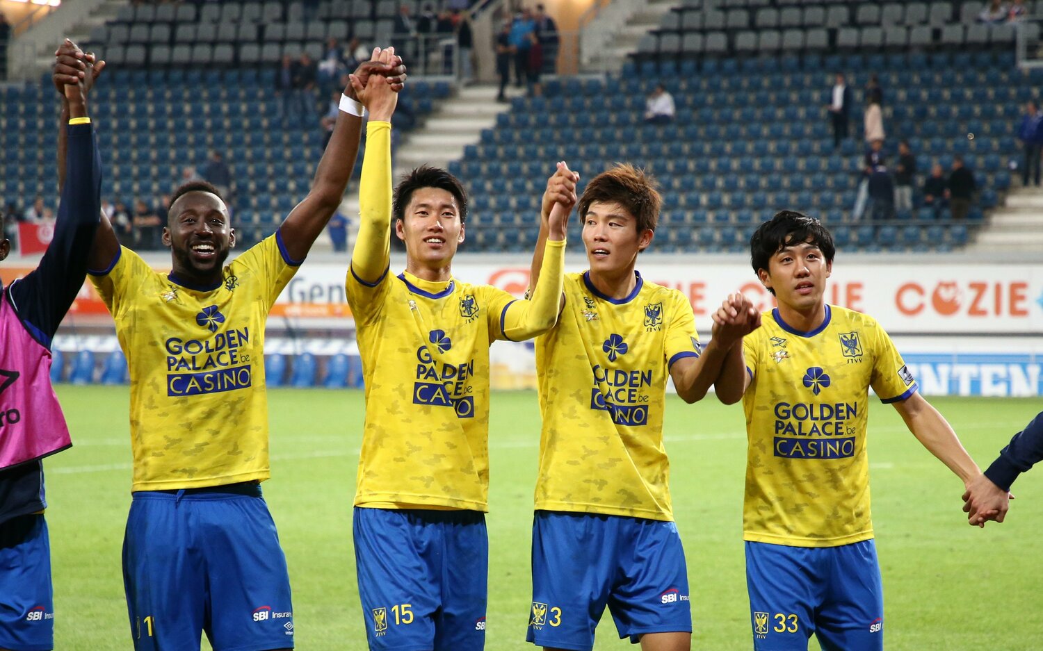 日本代表のセンターラインを担う冨安健洋、鎌田大地、遠藤航は同時期にベルギー・シントトロイデンでプレーした（写真は2018年9月撮影）　©Getty Images