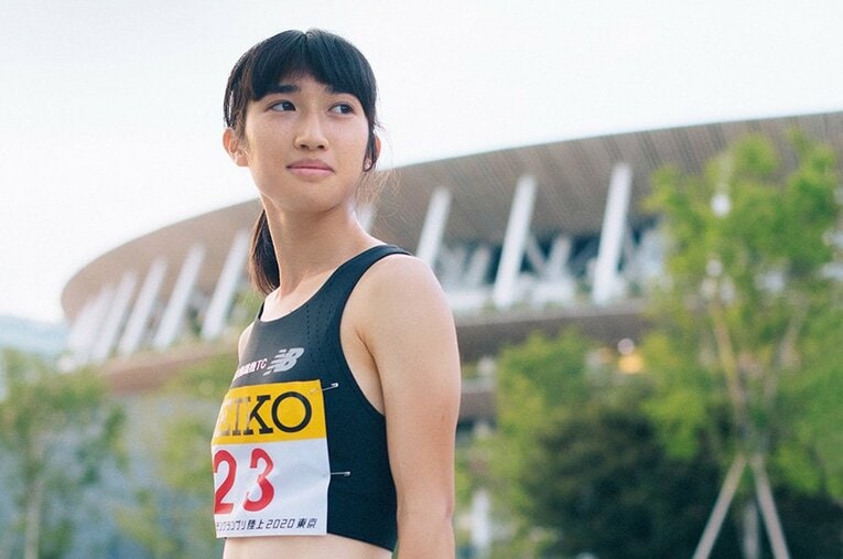 セイコーゴールデンGP後に撮影した田中希実選手 ／ photograph by Asami Enomoto
