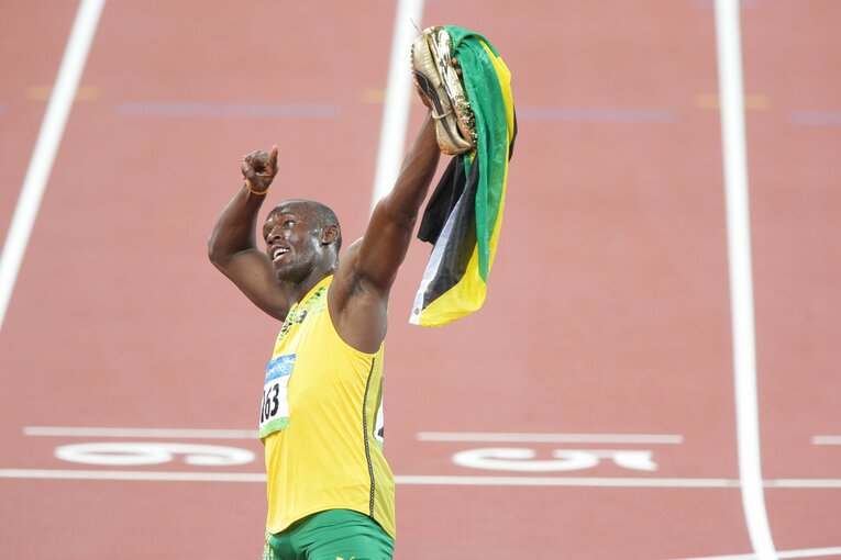 北京五輪の男子100m決勝　©JMPA