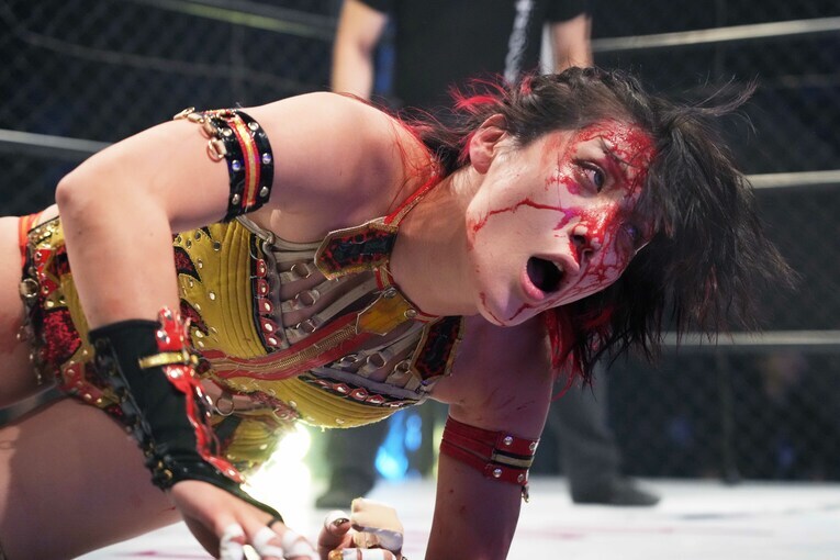 流血しながらも起き上がる林下詩美