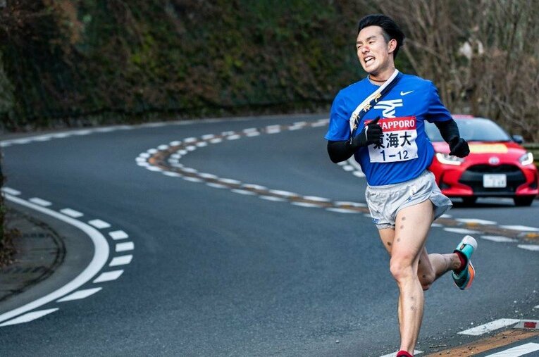 2020年の箱根駅伝、6区で区間新を樹立した東海大・舘澤亨次。山下りの難しさについて語った ／ photograph by Nanae Suzuki