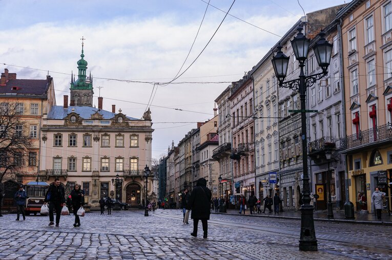 ポーランドとの国境に近いウクライナ西部の古都・リビウの美しい景観　©Getty Images
