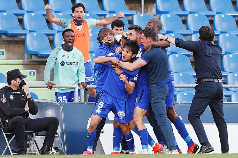 決勝ゴールを決めた久保建英は珍しく感情をあらわにした ／ photograph by Mutsu Kawamori