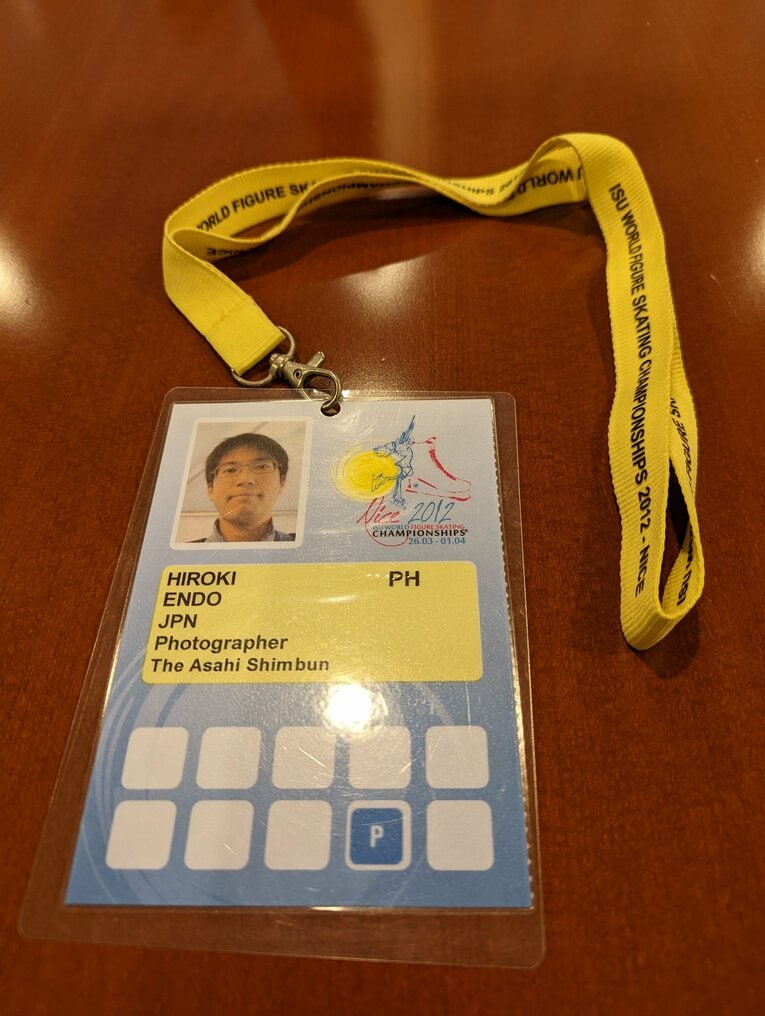 世界選手権、当時の取材パス