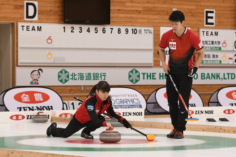 結成当初の松村千秋・谷田康真、2020年3月、日本選手権にて　©JCA IDE