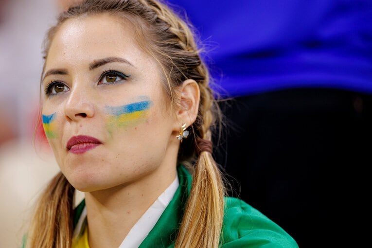 カタールW杯の女性サポーター　©Kiichi Matsumoto/JMPA