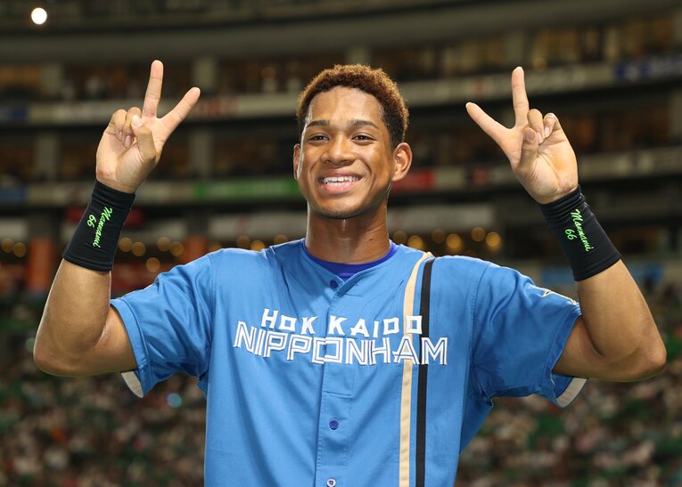 今季ブレークの万波　©JIJI PRESS