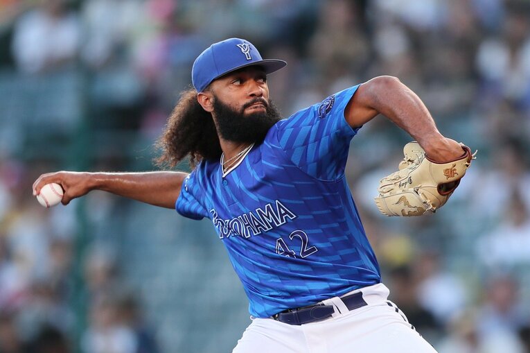 ジャクソンは150km超のストレートとチェンジアップを軸に6種の球種を持つ　©JIJI PRESS