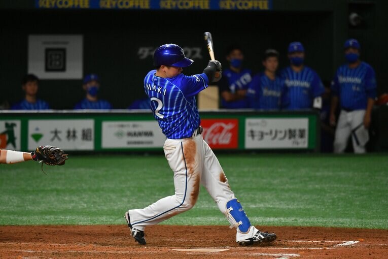 牧は今やベイスターズ打線に不可欠な一員だ　©Hideki Sugiyama