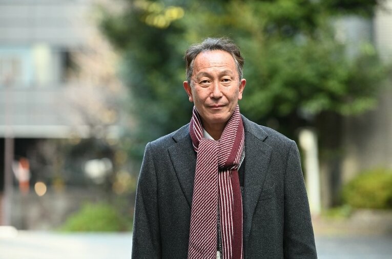 2018年から花巻東高でテクニカルアドバイザーとして指導にあたっている柱谷哲二（57歳）。ともに「ドーハの悲劇」を経験した森保監督へエールを送った ／ photograph by Keiji Ishikawa