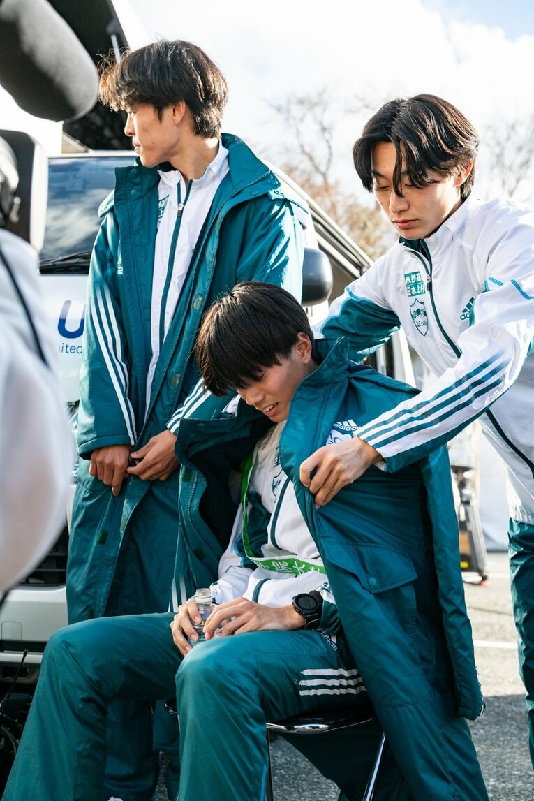 【5区〜往路優勝後…オフショット】©Nanae Suzuki