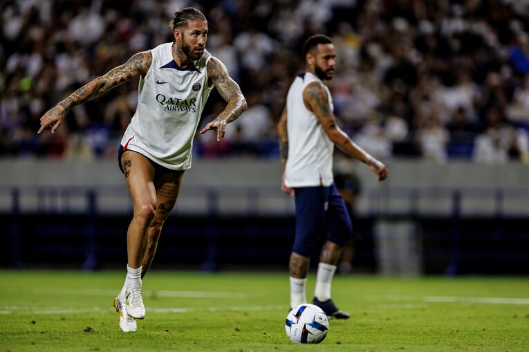 24日、大阪での練習　©Kiichi Matsumoto