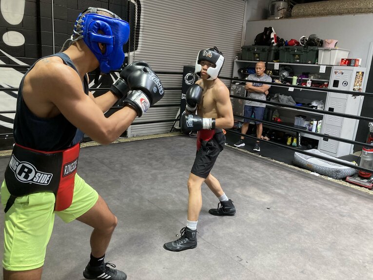 取材の日もジャフェスリーは精力的にスパーリングを重ねていた　©Soichi Hayashi Sr.