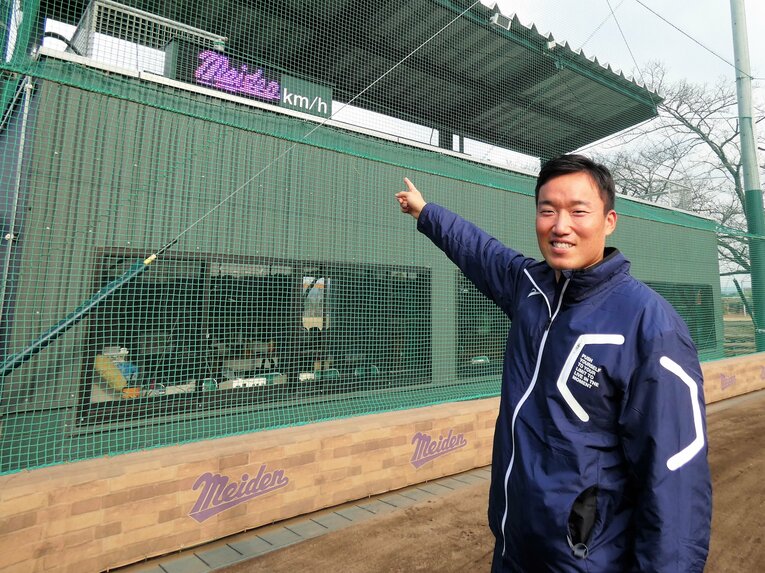 球速が表示される電光掲示板 ©Kotaro Tajiri