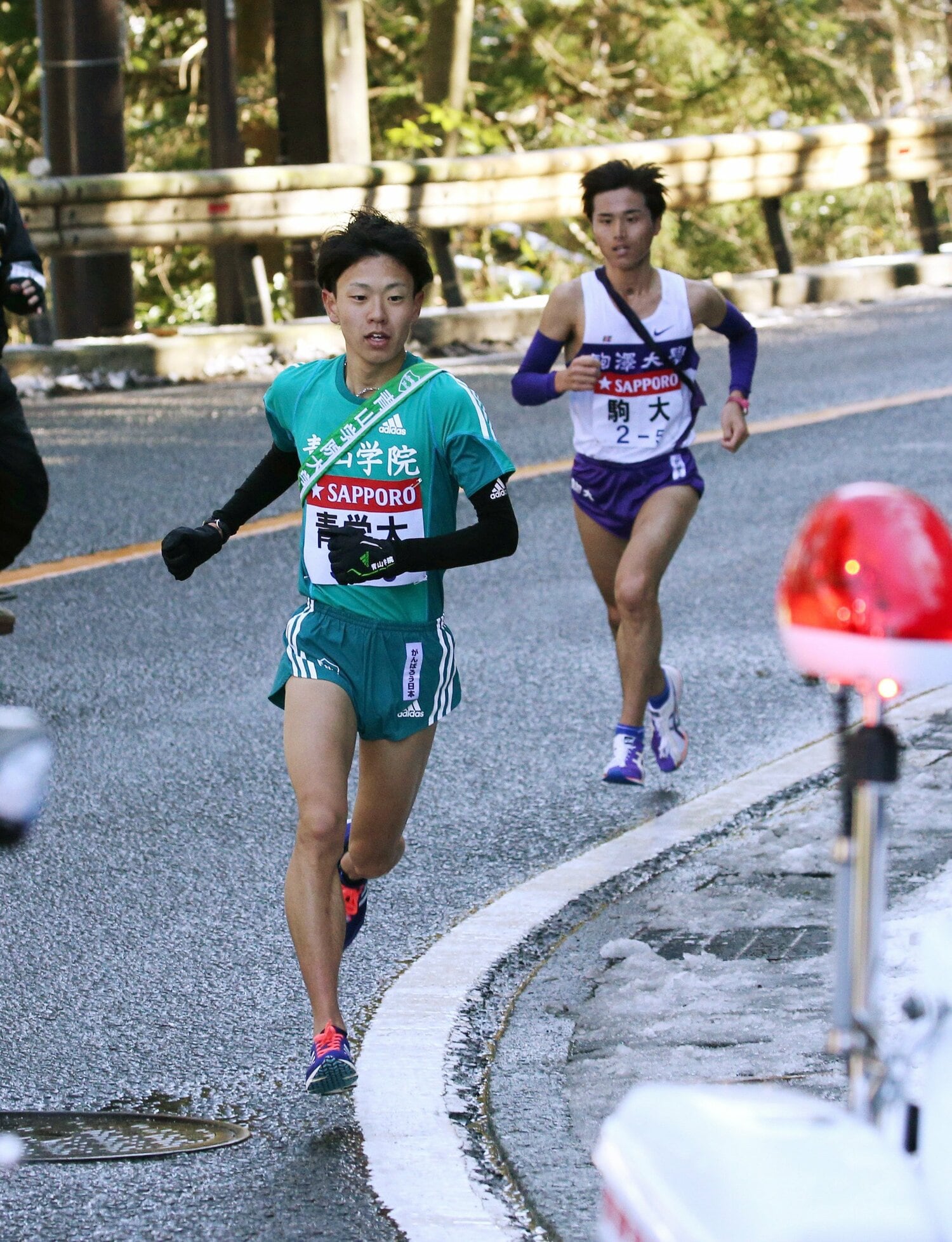 2015年の箱根路では、青学大を初優勝に導く区間新記録の激走を見せた ©JIJI PRESS