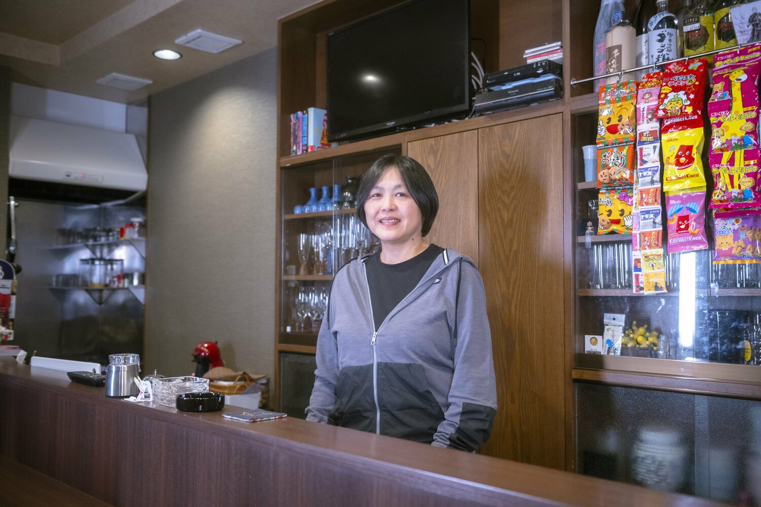 2002年にハーレー斉藤さんと開業した「ドリンクバー　GOHAN」にて