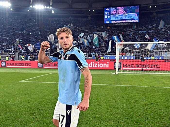 得点王争いで独走するインモービレ。ラツィオ、20年ぶりの優勝へ期待感。＜Number Web＞ photograph by Getty Images