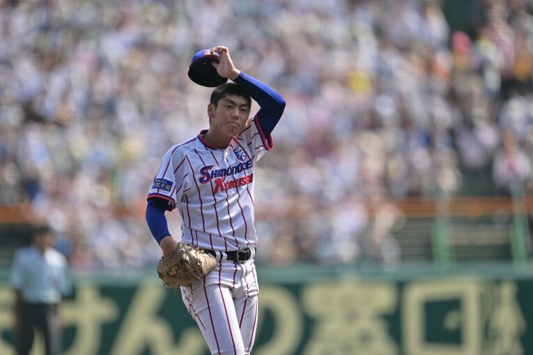 【決勝・仙台育英戦】左腕エース・古賀康誠　©Hideki Sugiyama