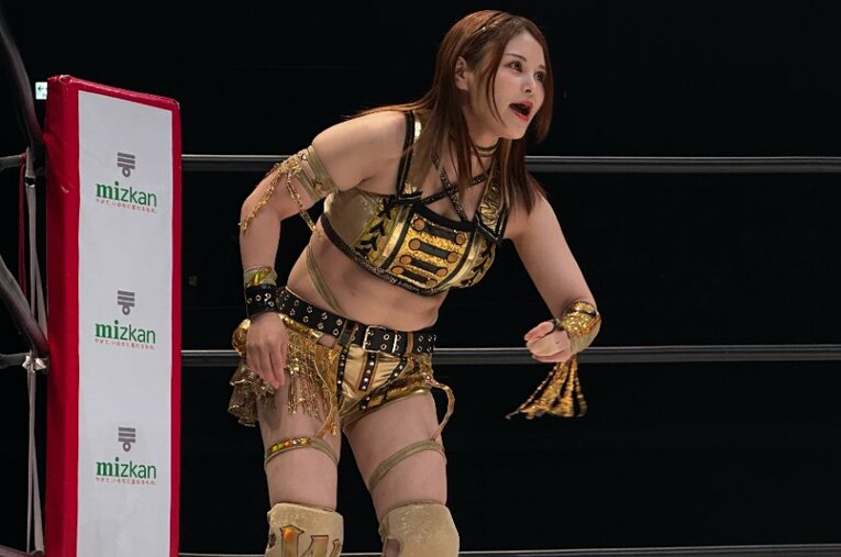 北海道大学卒の経歴を持ち、スターダム参戦4年目でリーグ戦にも初出場を果たした月山和香 ／ photograph by Norihiro Hashimoto