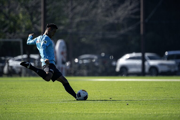 引退を決めても、青山が練習を怠ることはなかった　©Takuya Sugiyama