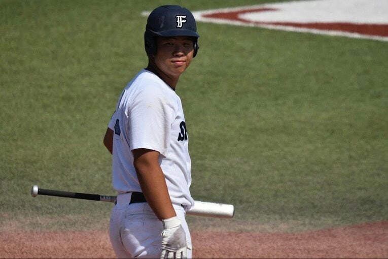 新チームで4番を務める田原口。夏の仙台育英戦では「勝てない相手ではない」という印象を抱いたという／仙台一高野球部提供