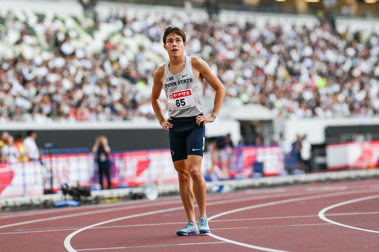 4年ぶりに日本選手権の舞台に戻ってきたクレイアーロン竜波（ペンシルベニア州立大学）　©Yuki Suenaga