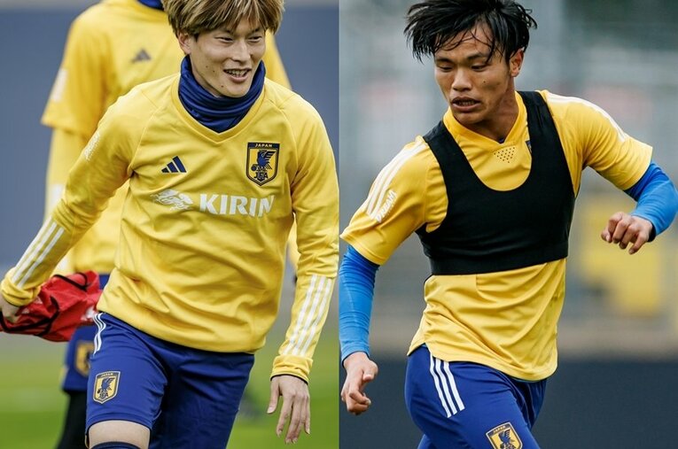 古橋亨梧（左）と旗手怜央はW杯メンバー落選となったが、所属するセルティックでは主力として奮闘している ／ photograph by Kiichi Matsumoto