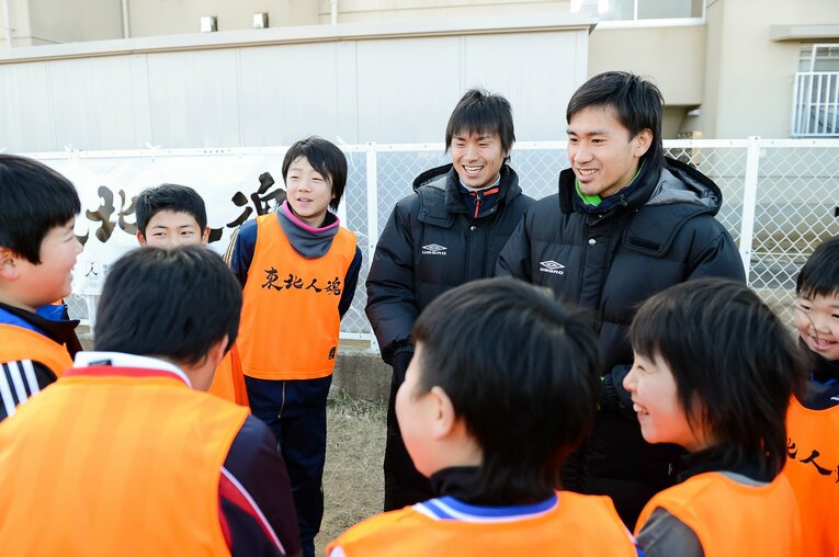 遠藤康（2013年東北人魂のサッカー教室）　©︎Miki Sano