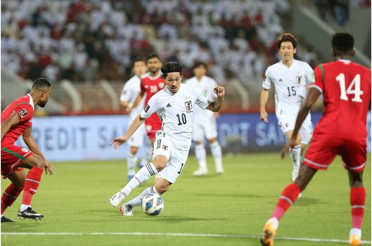 アウェーのオマーン戦（1－0）　©JFA