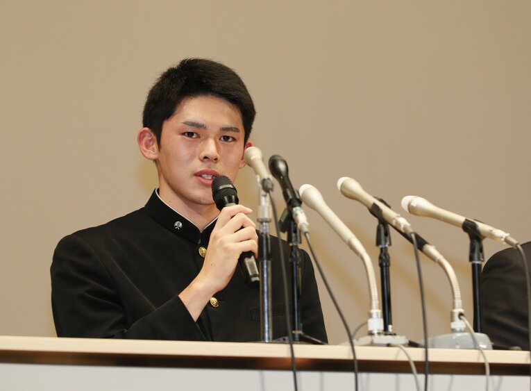 2019年ドラフト1位でロッテに入団した佐々木朗希（大船渡出身）　©Shigeki Yamamoto