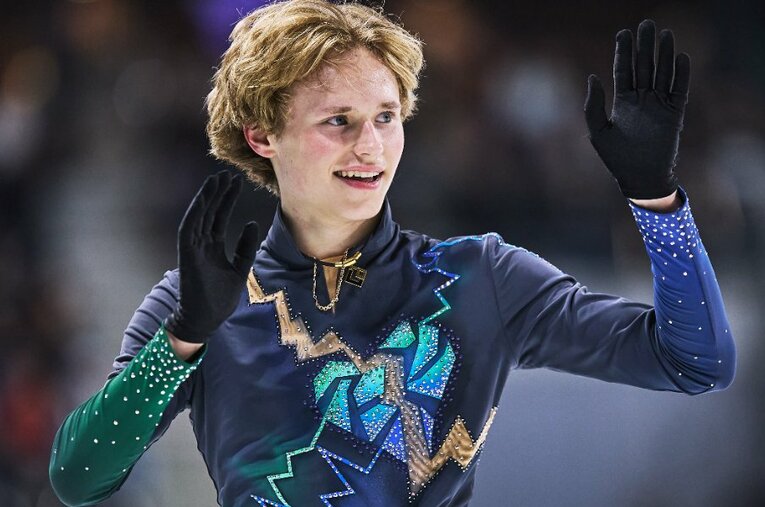 GPフランス杯では2位となったマリニン。独占インタビューに応じた ／ photograph by Getty Images