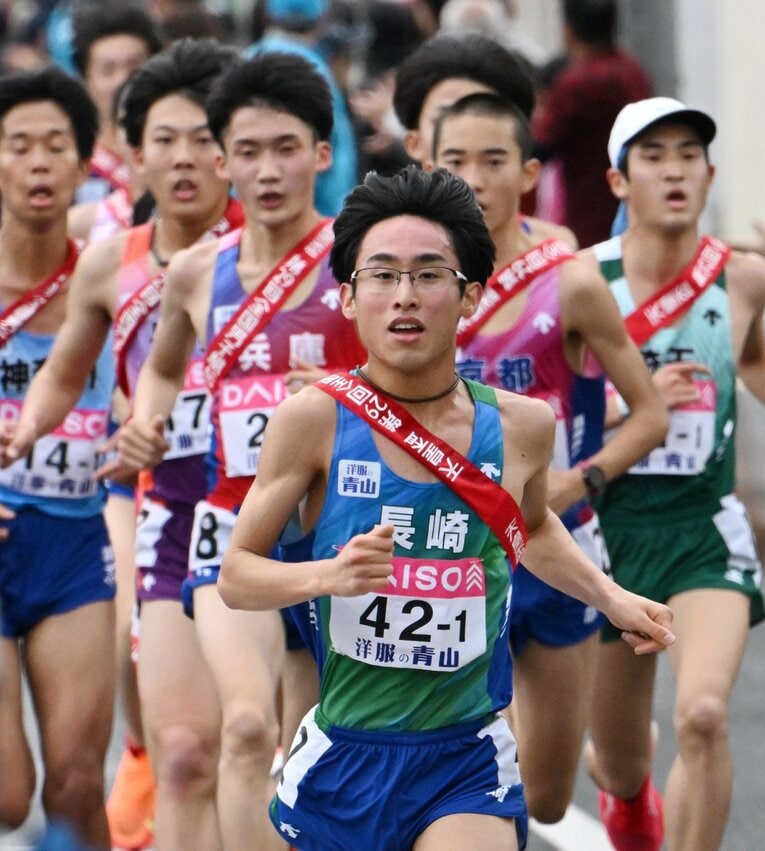 都道府県対抗駅伝で1区区間賞の川原も三浦に憧れ順大へ　［代表撮影］©JIJI PRESS