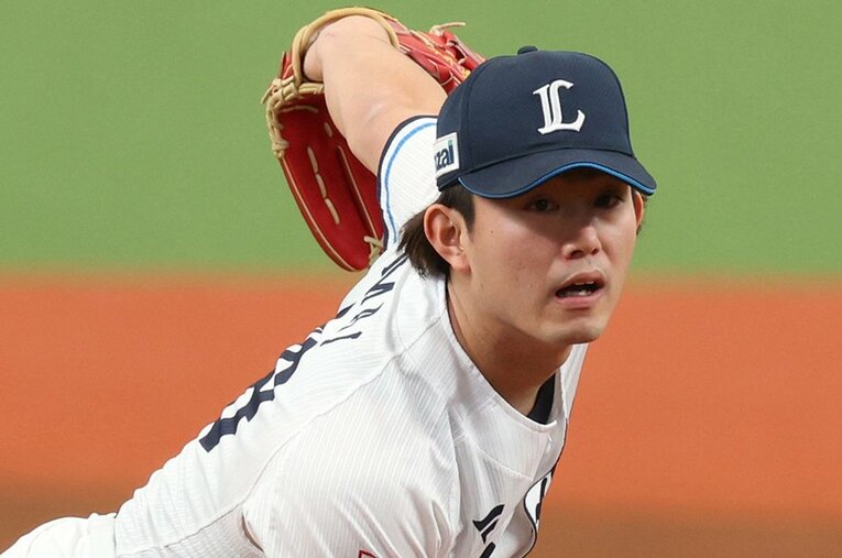 今季の開幕投手を務め、これまで防御率1点台を記録している今井達也。メジャーからの評価が急上昇しているという ／ photograph by JIJI PRESS