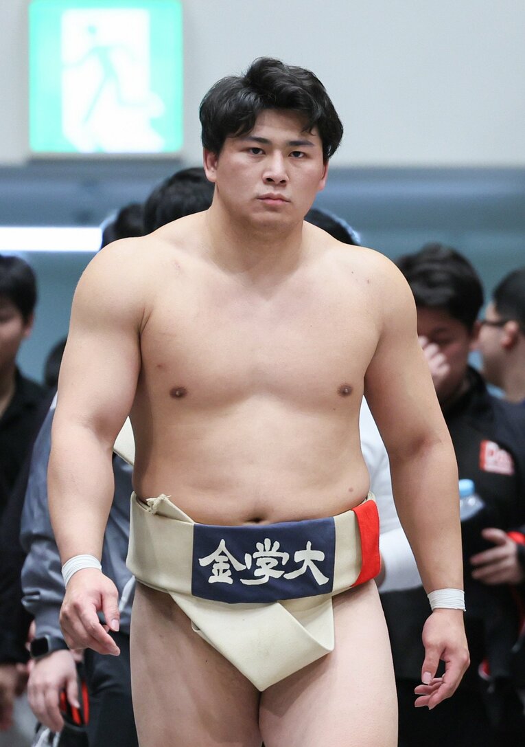 「イケメンすぎる力士」と話題に…大森（22歳）　©JIJI PRESS