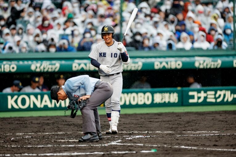 センバツで話題を呼んだ清原勝児（慶應／「5番サード」）　©Kichi Matsumoto