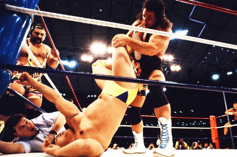 1991年3月21日『スターケード in 闘強導夢』で初来日し、いきなりIWGPタッグ王座を奪取したスタイナー・ブラザーズ ／ photograph by Essei Hara