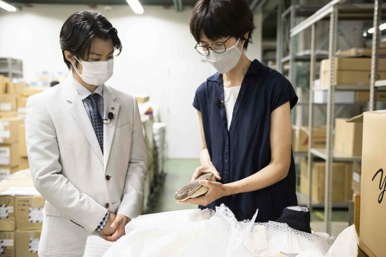 金栗四三が履いた足袋のモデルも所蔵されている　©Asami Enomoto