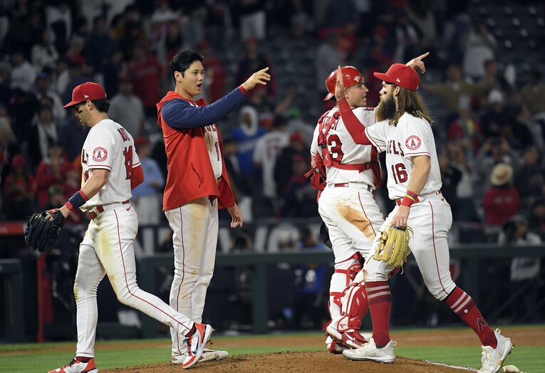 大谷とマーシュ　©Getty Images