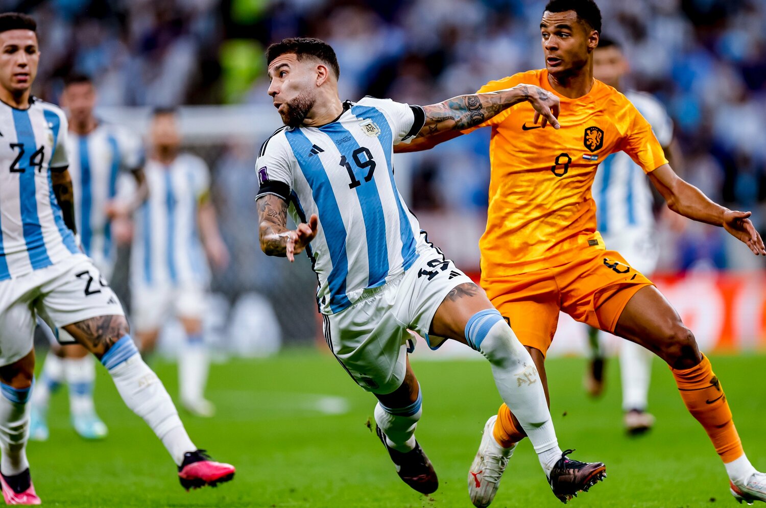 カタールW杯のオタメンディ ©Kiichi Matsumoto/JMPA