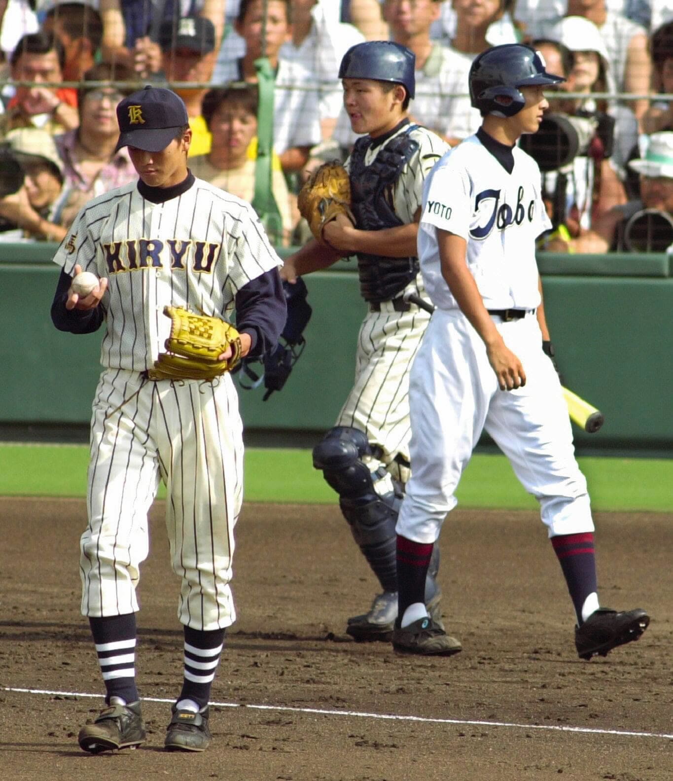 高校時代の一場 ©JIJI PRESS