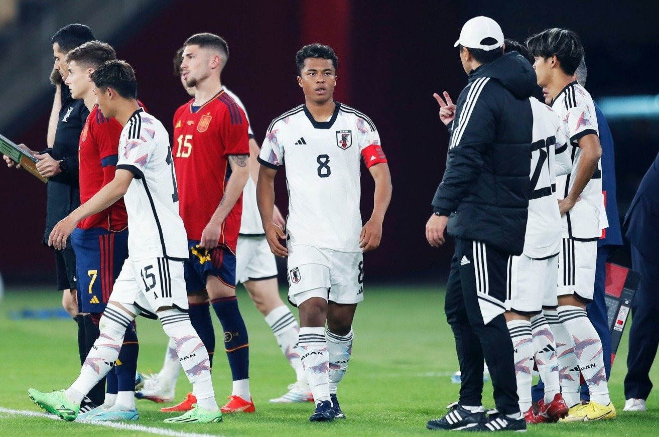 22年11月のスペイン戦　©Daisuke Nakashima