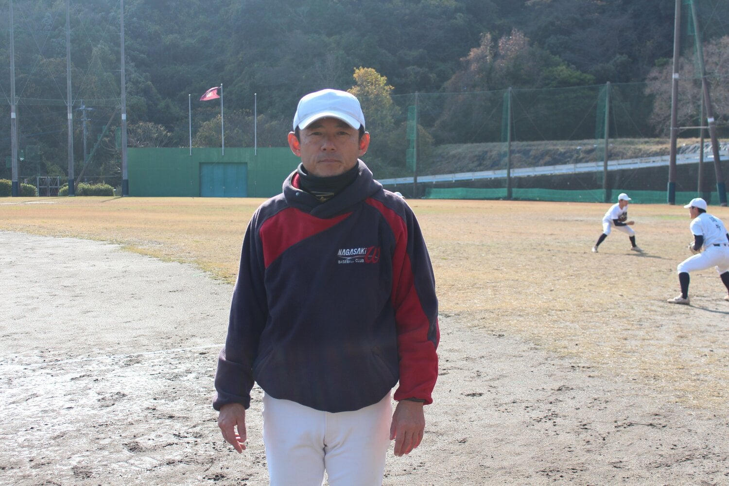 長崎西高を指導する宗田監督　©Katsuharu Uchida