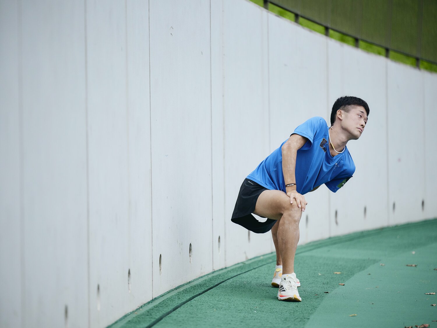 練習前、入念にアップを行う　©Yuki Suenaga